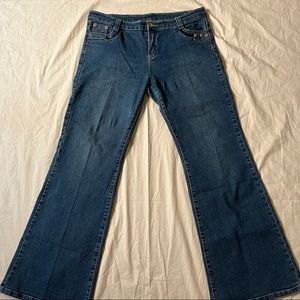 Dolce & Gabbana Flared Mid Rise Jeans with Sparkle Details Size 34